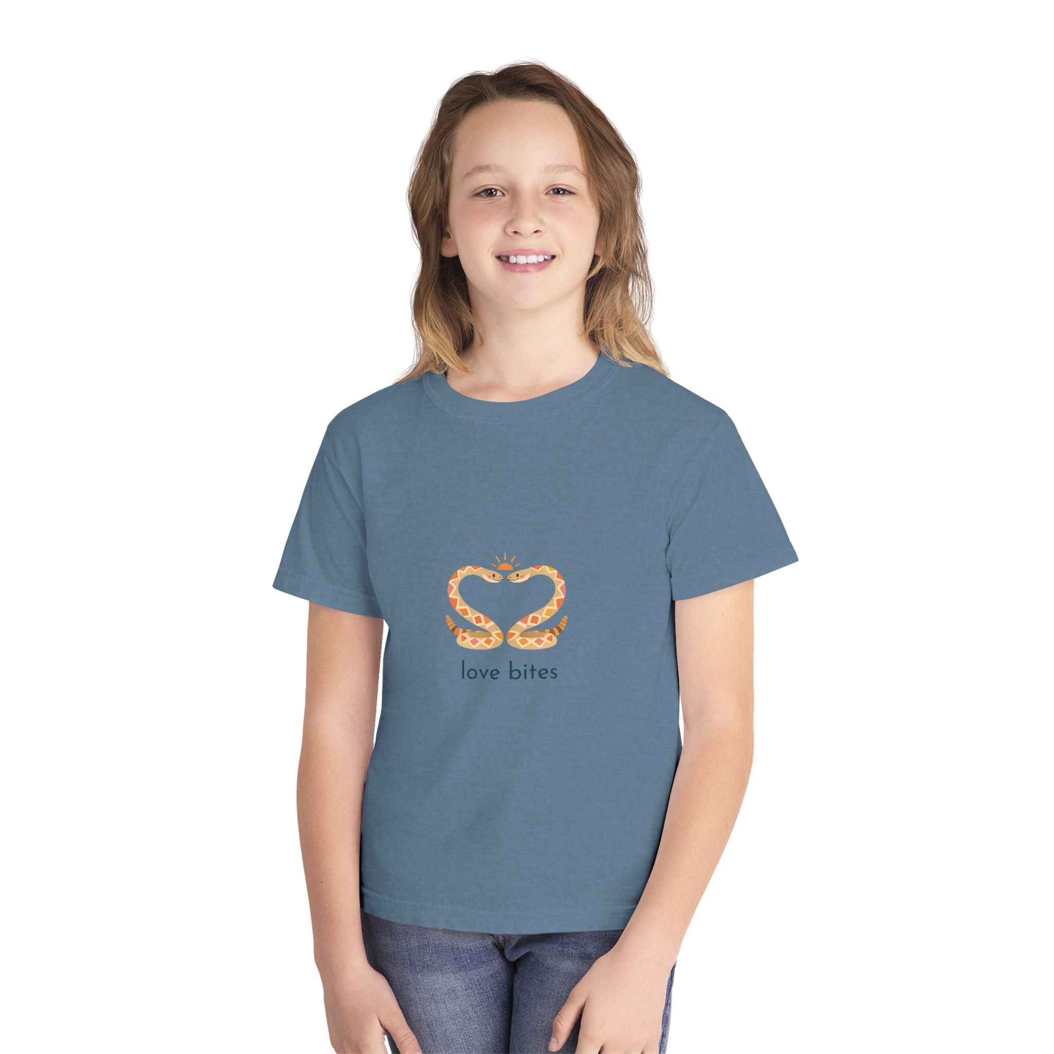 Youth Tee — 'Love Bites' Snake Heart Design