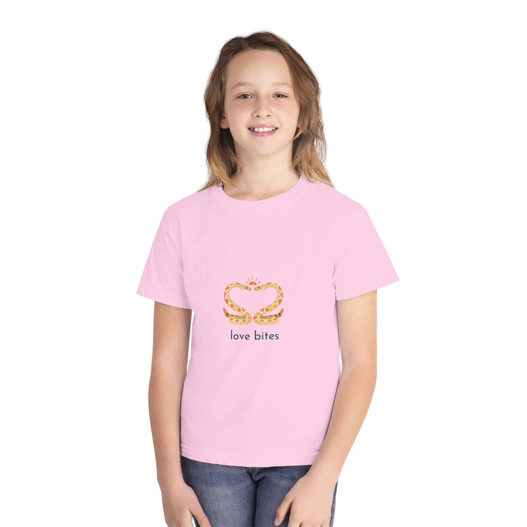 Youth Tee — 'Love Bites' Snake Heart Design