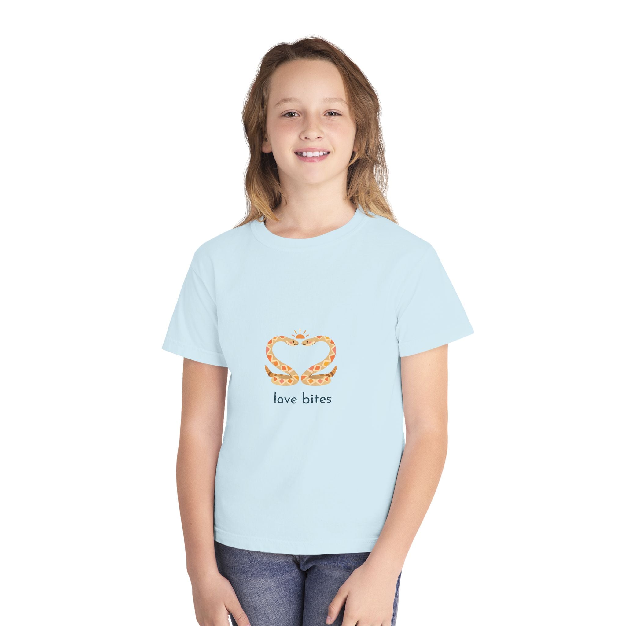 Youth Tee — 'Love Bites' Snake Heart Design