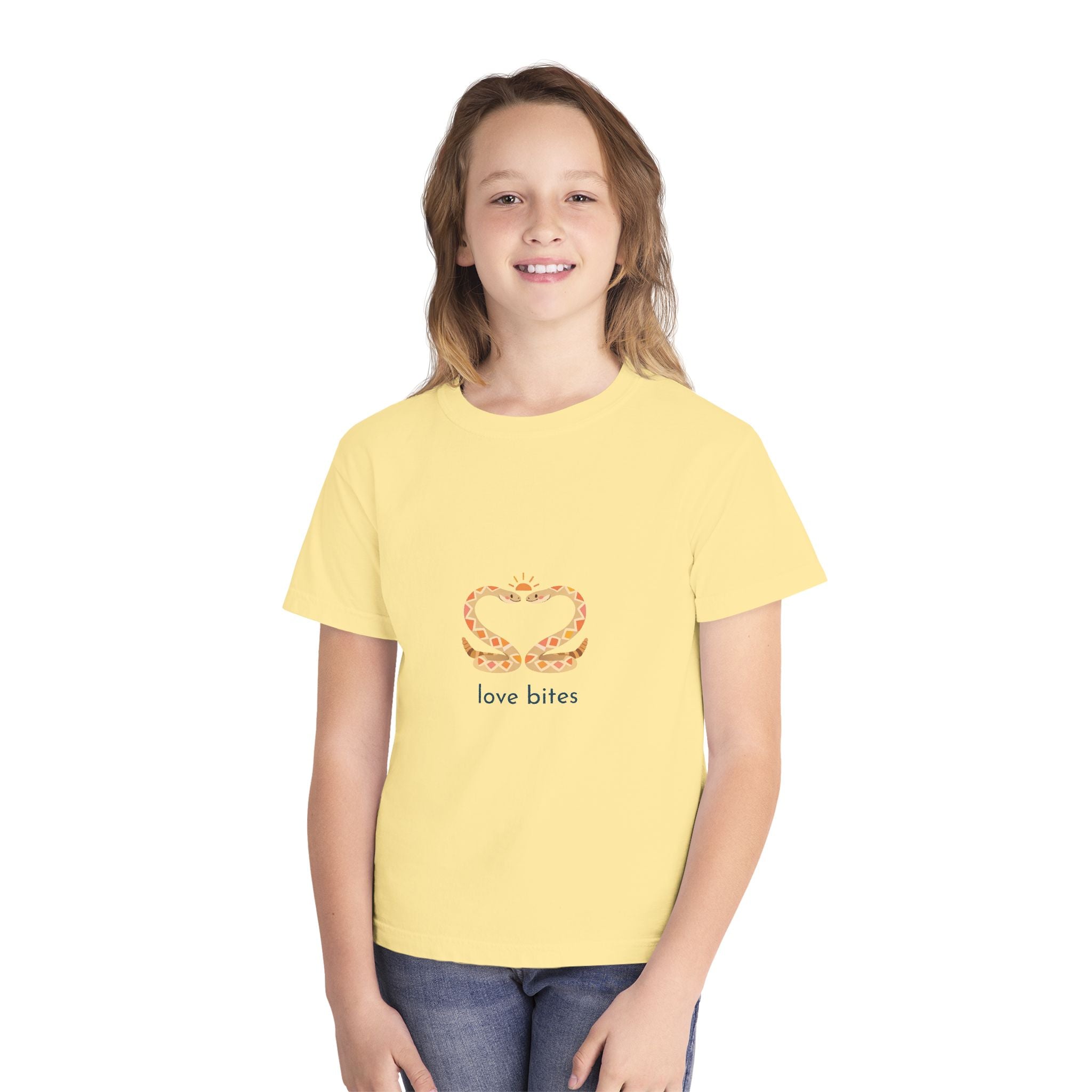 Youth Tee — 'Love Bites' Snake Heart Design