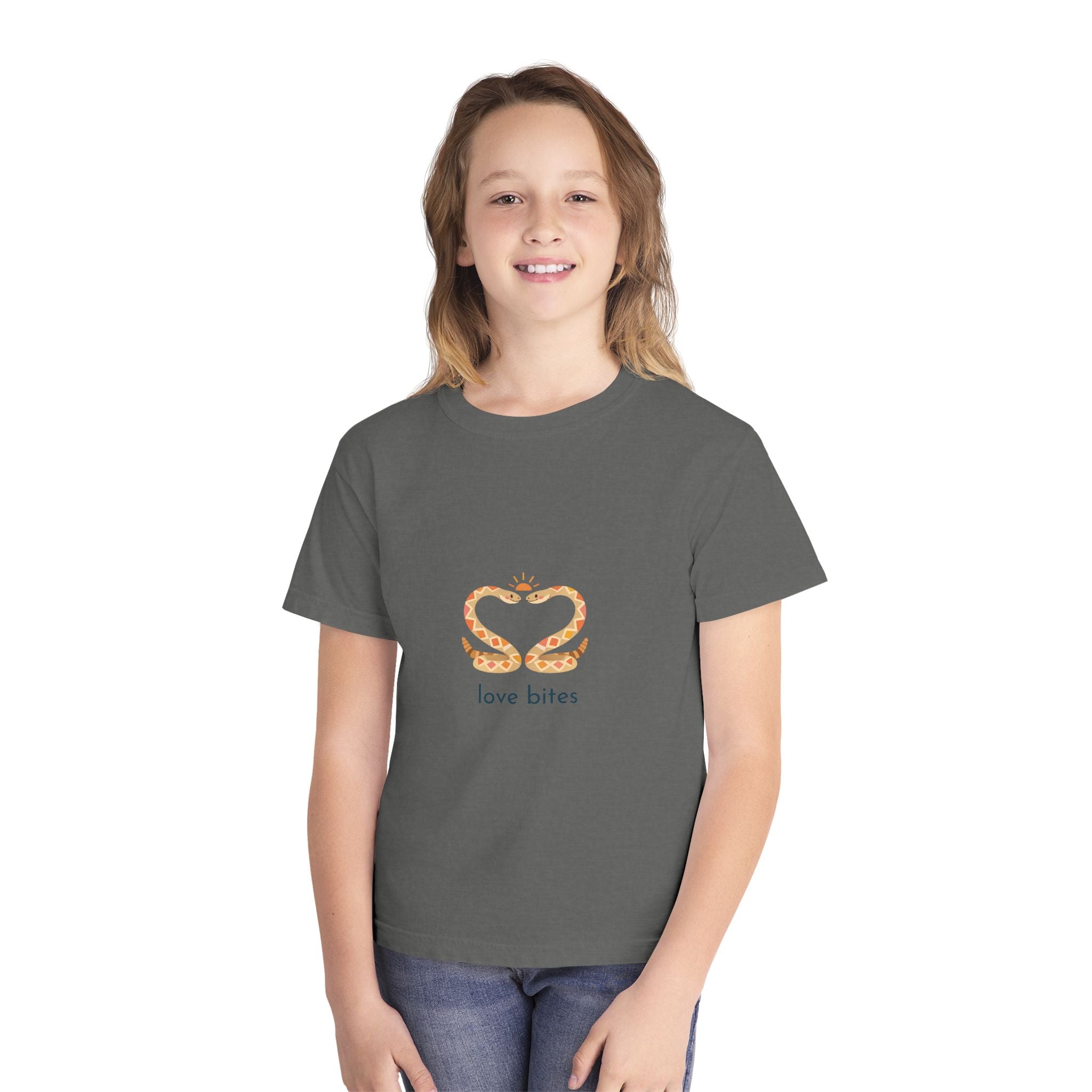 Youth Tee — 'Love Bites' Snake Heart Design